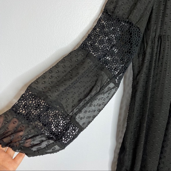 Daniel Rainn Swiss Dot Lace Black Tunic - Picture 5 of 6
